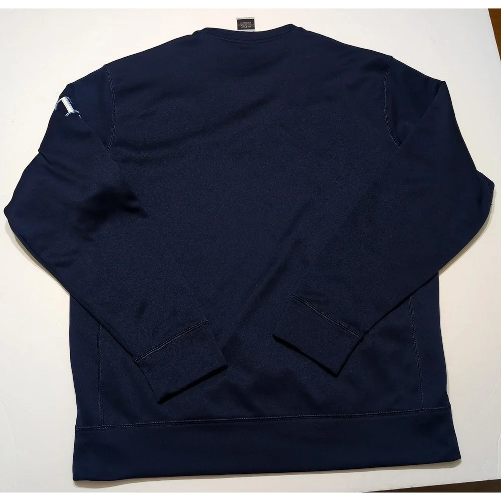 NIKE Tampa Bay Rays MLB Performance Sweatshirt Navy Blue Large L